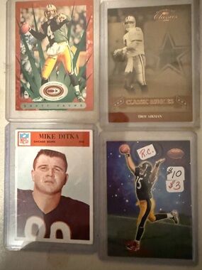 🏈 Vintage NFL Card Lot – Brett Favre, Troy Aikman, Mike Ditka + RC ⚡️